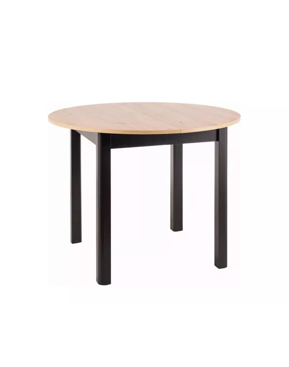 stol okragly dante dab artisan czarny mat